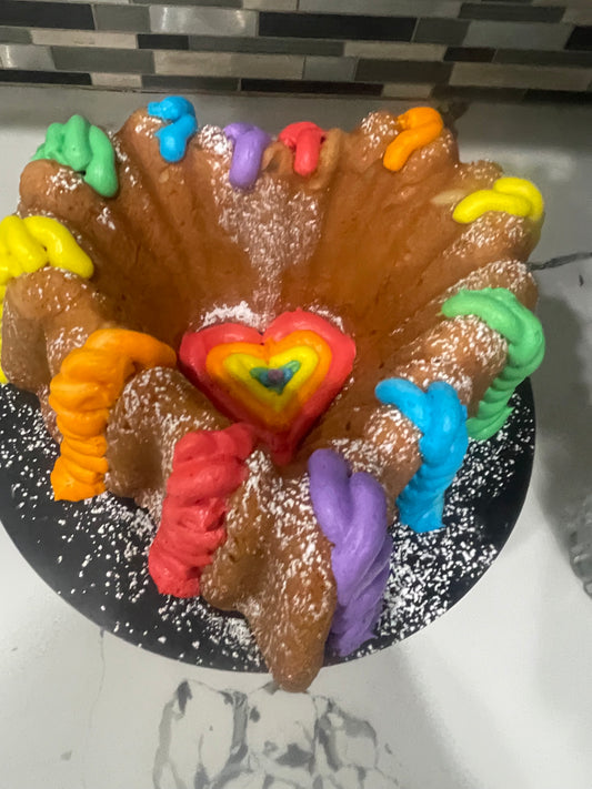 All Abundt Love Heart Cake